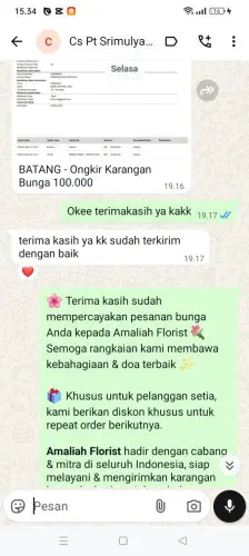 Testimonial Papan Bunga sukamarga