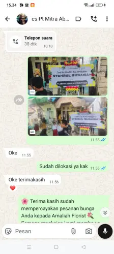 Testimonial Papan Bunga sukamarga