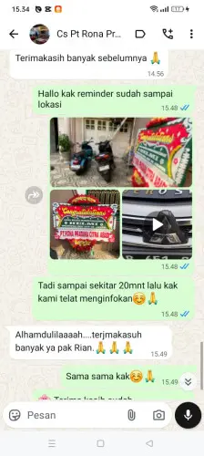 Testimonial Papan Bunga sukamarga
